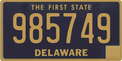 DE license plate 985749