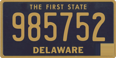 DE license plate 985752