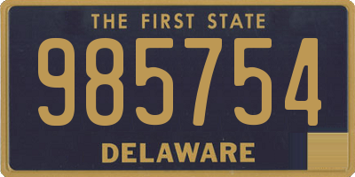 DE license plate 985754