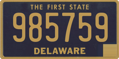 DE license plate 985759