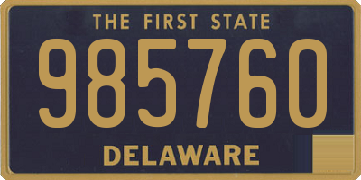 DE license plate 985760