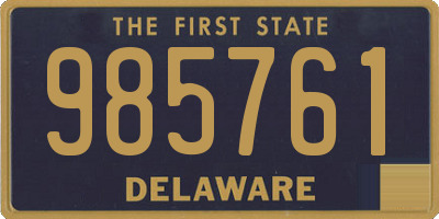 DE license plate 985761