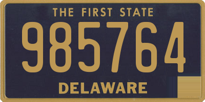 DE license plate 985764