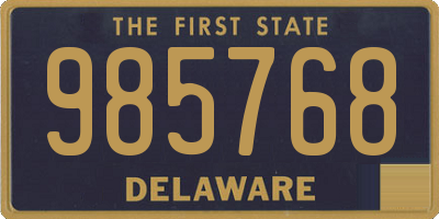DE license plate 985768
