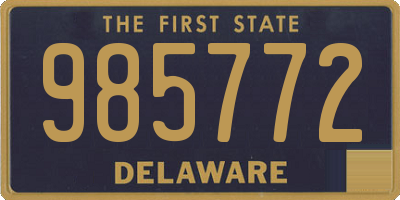 DE license plate 985772