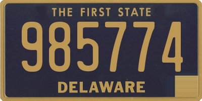 DE license plate 985774