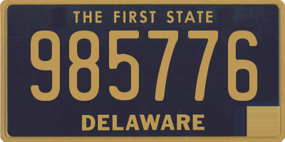 DE license plate 985776