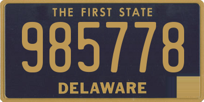 DE license plate 985778