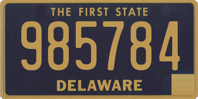 DE license plate 985784