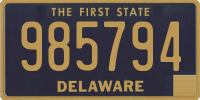 DE license plate 985794