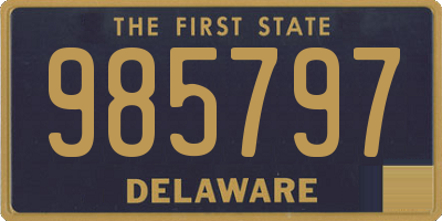 DE license plate 985797