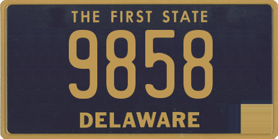 DE license plate 9858