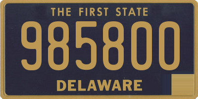 DE license plate 985800