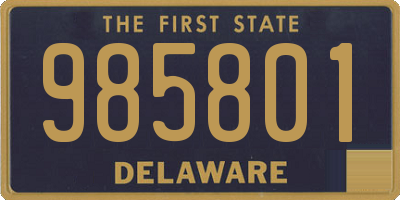 DE license plate 985801