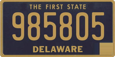 DE license plate 985805