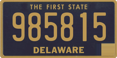 DE license plate 985815