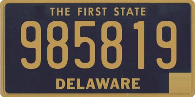 DE license plate 985819