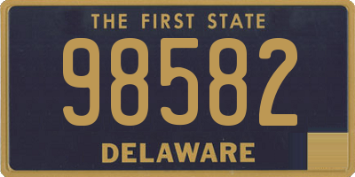 DE license plate 98582