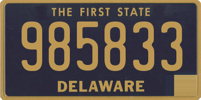 DE license plate 985833