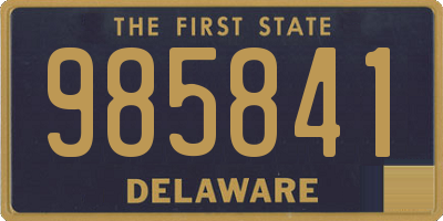 DE license plate 985841