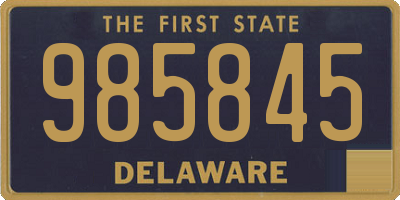 DE license plate 985845