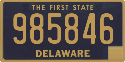 DE license plate 985846