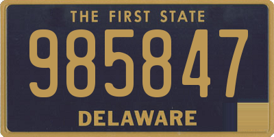 DE license plate 985847