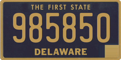 DE license plate 985850