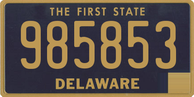 DE license plate 985853