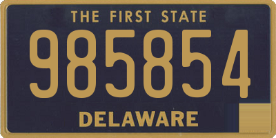 DE license plate 985854