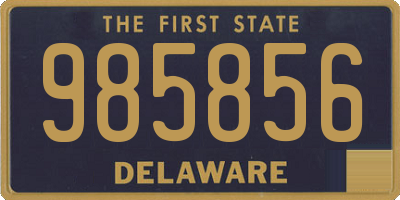 DE license plate 985856