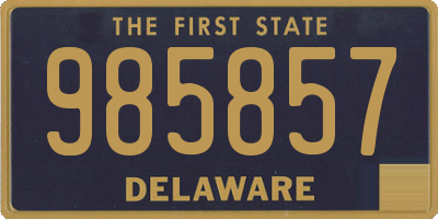 DE license plate 985857