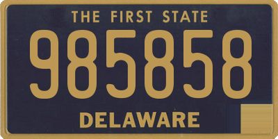 DE license plate 985858