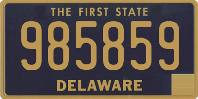 DE license plate 985859