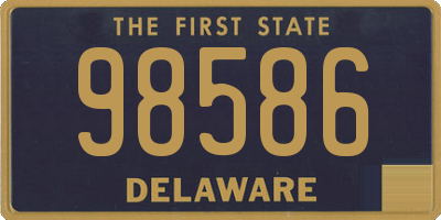 DE license plate 98586