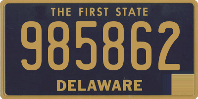 DE license plate 985862