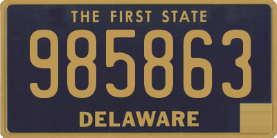 DE license plate 985863