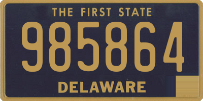 DE license plate 985864