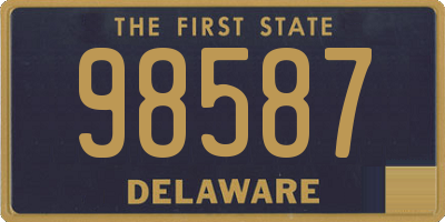 DE license plate 98587