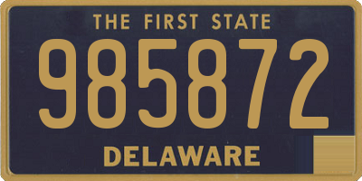 DE license plate 985872