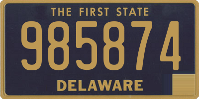 DE license plate 985874