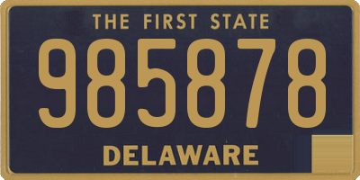 DE license plate 985878