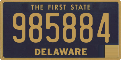 DE license plate 985884