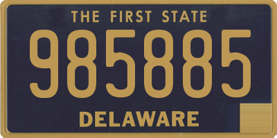 DE license plate 985885