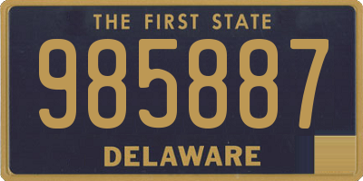 DE license plate 985887
