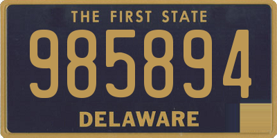 DE license plate 985894