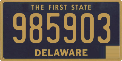 DE license plate 985903