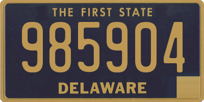 DE license plate 985904