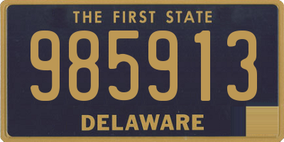 DE license plate 985913