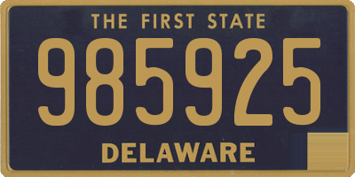 DE license plate 985925